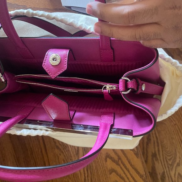 FENDI Vitello Elite Petite 2Jours Pink Handbag - Picture 8 of 8